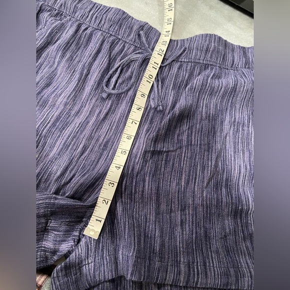 NWT Time & Tru Size XXL Blue Linen Blend Comfy Pull On Drawstring Shorts Pockets - Picture 12 of 16